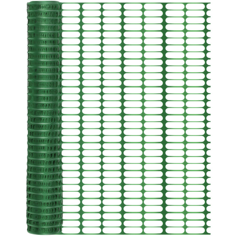 Wolketon 2 pezzi 1x50 m - verde Rete di sicurezza - Recinzione segnaletica Recinzione mobile da cantiere per Recinzione di sicurezza - resistente
