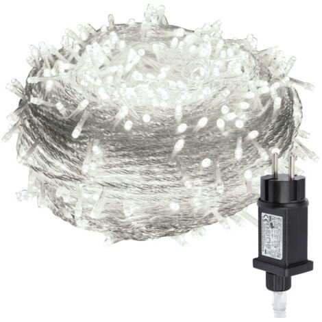 Wolketon 20M 200 LED Guirlande Lumineuse Guirlande lumineuses blanc froid 8 Modes d'éclairage fête jardin lumières de noël intérieur extérieur décoration