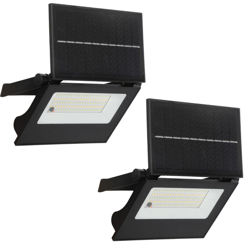 Wolketon 2X Lampada solare da esterno Applique solare a LED Illuminazione da esterno per giardino con sensore di movimento