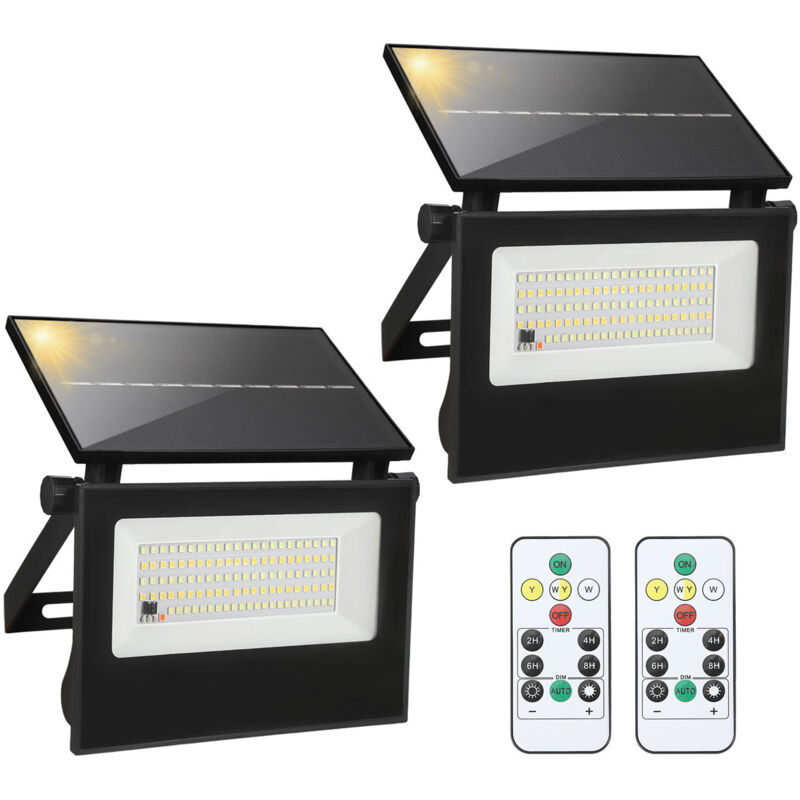 Wolketon 6X Lampada solare da esterno Applique solare a LED Illuminazione da esterno per giardino con sensore di movimento