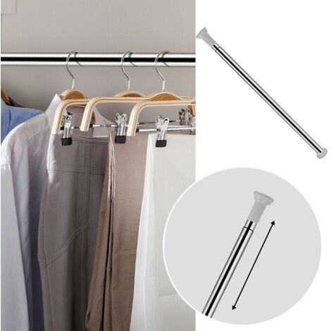 Wolketon Asta per tenda da doccia Asta telescopica in acciaio inox Asta per tenda da doccia Non è necessario forare 70-120cm