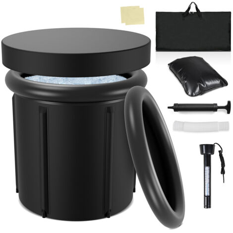 Wolketon Aufblasbarer Whirlpool Eisbad Ice bath 390 Liter Ø 85 x H78 cm Muskelregeneration Sportler