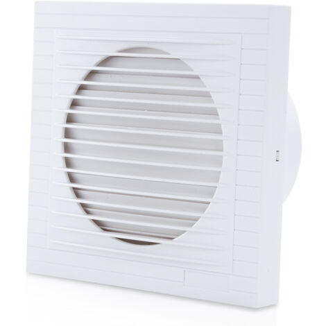 Wolketon Badlüfter Ventilator Wandlüfter Leise Weiß WC 150mm Mit Rückflussleitblech
