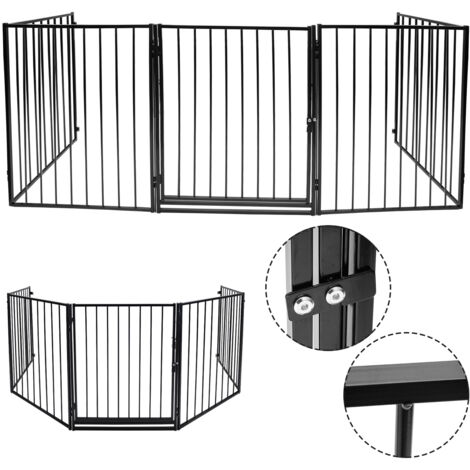 Wolketon Barrera de seguridad 5x cortafuegos plegable para bebé y animales Protección cortafuegos multifunción
