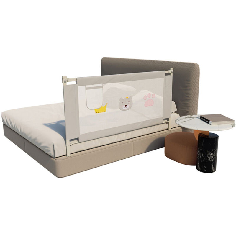 Wolketon Barrière de lit barrière de protection de lit pour enfant pour bébé barrière de sécurité pour lit enfant 150cm