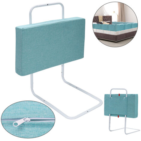 Wolketon Barrières de Lit Bébé, Soft Pack Enfant en lin Barrière Protection réglables, armature de lit pour les tout-petits,5028cm vert