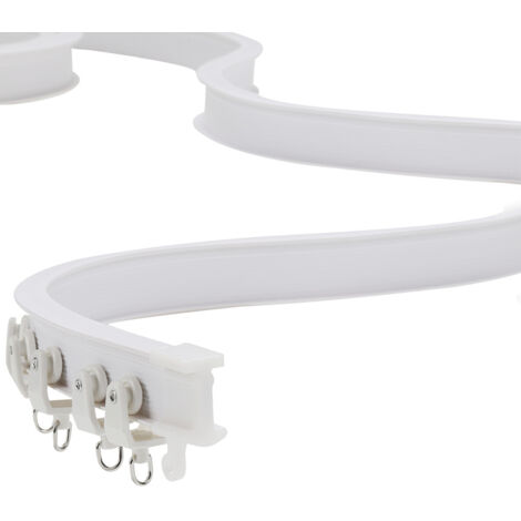 Wolketon Binario per tende Sistema di binari per tende flessibile, pieghevole per curve e angoli