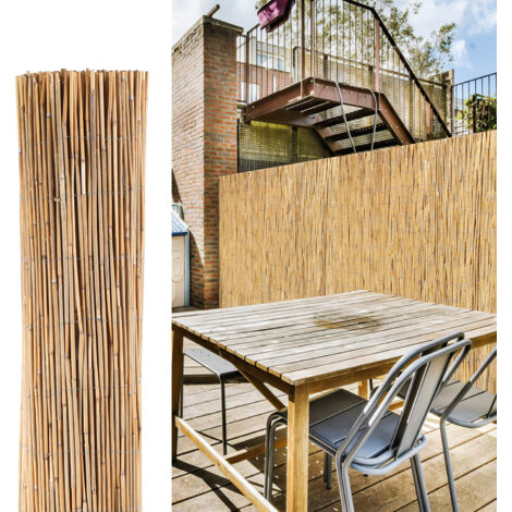 Wolketon Canisse in canna 120 × 300 cm, frangivista naturale per giardino