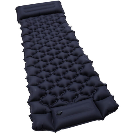 Wolketon Colchoneta de camping, colchoneta de camping inflable, colchoneta de camping ultraligera de 8,5 cm de grosor con almohada, colchoneta autohinchable para acampada, senderismo y playa, impermea