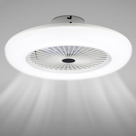 Wolketon Deckenventilator mit Beleuchtung Modern Deckenleuchte Deckenventilator LED mit Ventilator und Fernbedienung 80W