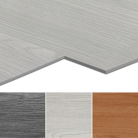 Wolketon Design Revêtement de sol PVC,Lames de vinyle autocollantes,91,5cm x 15,2cm x 2mm,18 Pièces 2.51 m² White Oak