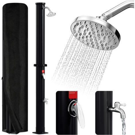 Wolketon Doccia solare da esterno 35 L con copertura – Protezione dalle intemperie per uso in giardino