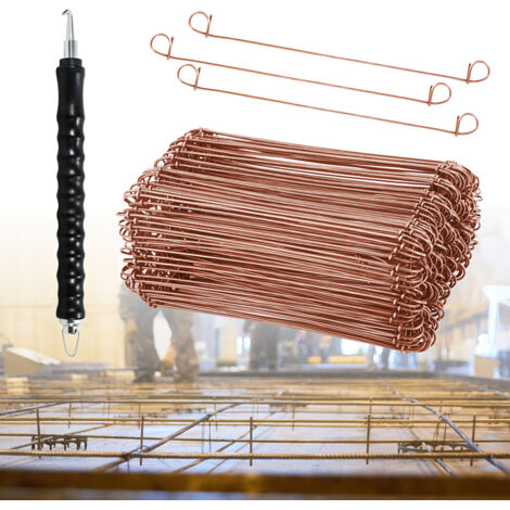Wolketon Encuadernadora automática profesional de alambre para barras de refuerzo Twister Gancho 1.0 x 140mm (1000 uds.)