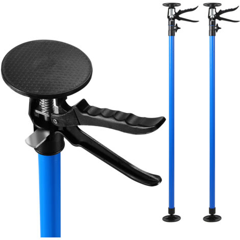 Wolketon Étai de soutien télescopique 115-290cm Étai de montage Support à serrage rapide en acier Kit de 2