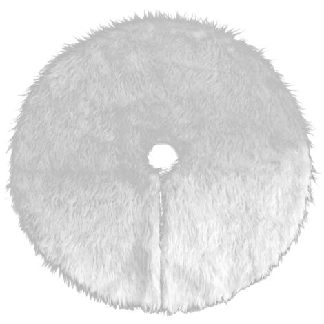 Wolketon Gonna bianca dell'albero di Natale Ornamenti dell'albero di Natale di peluche Tappeto di Natale Copripiedi dell'albero di Natale (122cm)