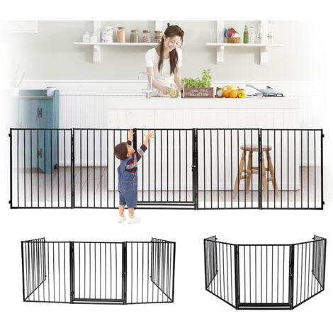 Wolketon Griglia di sicurezza 5pcs per caminetto Griglia di barriera Griglia per scale Griglia di sicurezza per porte per bambini