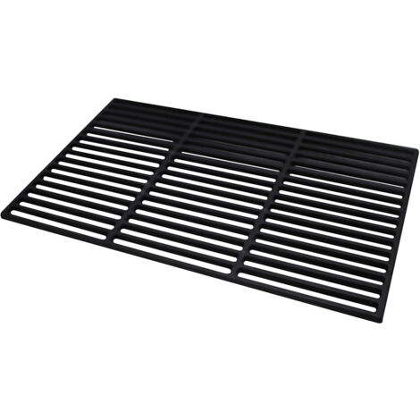 Wolketon Griglia in ghisa 54 × 34 cm – Griglia smaltata per barbecue a carbone, barbecue a gas e forno, accessorio BBQ robusto, nero