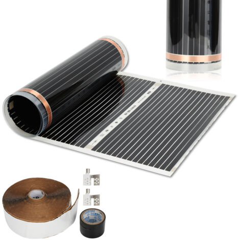 Wolketon Heizfolie Infrarot 50cm Breite 2m Länge Wohnmobil Fußbodenheizung PTC 220W/m²