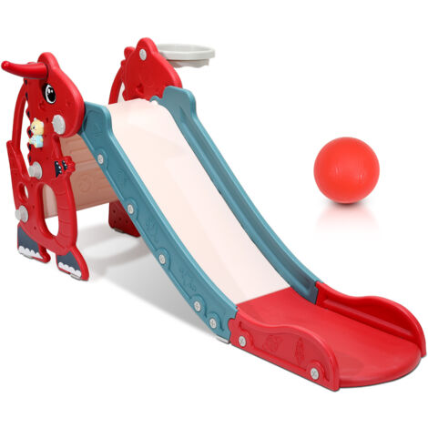 Wolketon Kinderrutsche 4 in 1 Rutsche Gartenrutsche für 1-6 Jahre Mini Kinderspielzeug