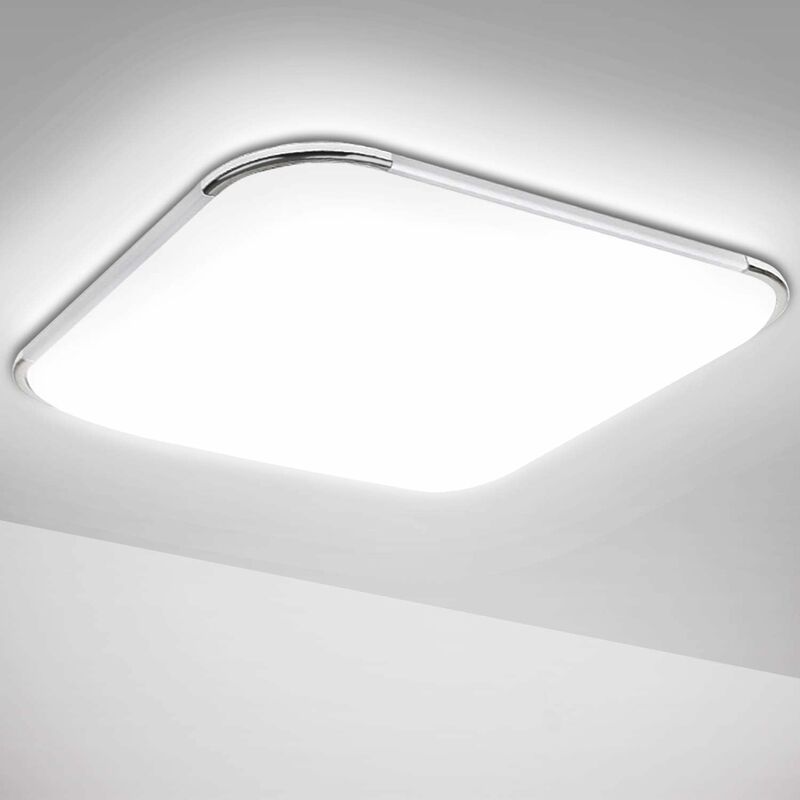 LED Deckenleuchte 36W Deckenlampe Kaltweiss 6500K, 3240LM Badlampe IP44 Wasserfest Lampen für Badezimmer Wohnzimmer Küche Schlafzimmer Büro,