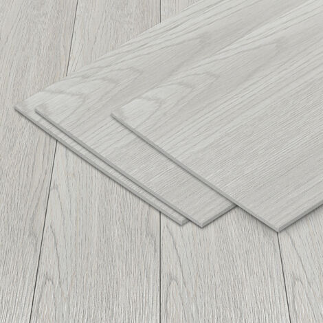 Wolketon Pavimento PVC adesivo 18 pz Rovere Bianco 91.5×15.2 cm