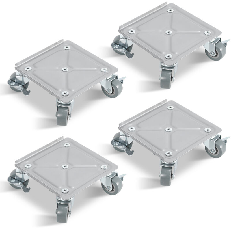 Wolketon plateau Roulant 4pcs Charge max 500 kg Planche à roulettes Transporteur de meubles pour tous les sols Aide au transport