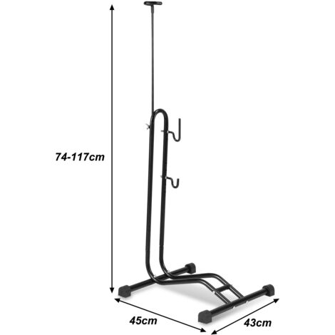 Wolketon Râtelier vélo Pied d'atelier vélo Support de montage Pliable Support vélo mobile Support à vélos pour tous les modèles courants