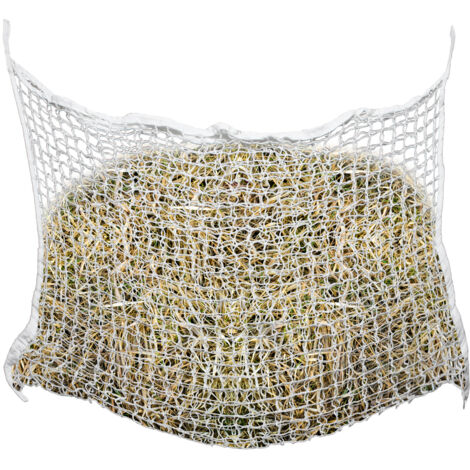 Wolketon Red de Heno para Caballos Medianos, 3x3cm 120x90cm, Blanca