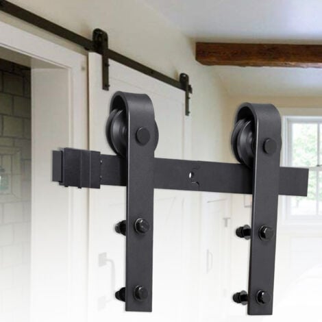 wolketon Schiebetürbeschlag set 6FT/183cm Schiebetürsystem Schiebetür