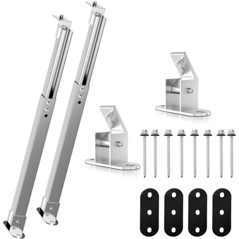 Wolketon Set di 2 staffe di montaggio per centrale elettrica da balcone Supporto per pannelli solari regolabile per impianti fotovoltaici Angolo di inclinazione 15-30°.