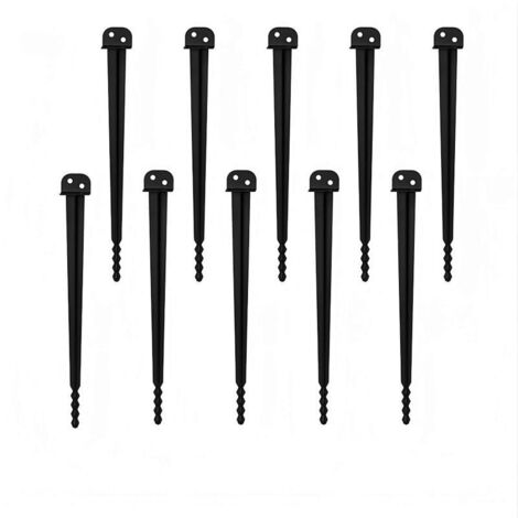 Wolketon Supporto da infissione 10 pz, 700 mm, 55 mm, verniciato a polvere, per pali in legno, recinzione e giardino