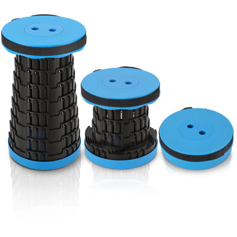 Wolketon Tragbarer Klappstuhl Kompakt Leichte Teleskop 150kg Outdoor Klapphocker Tragbar.Blau