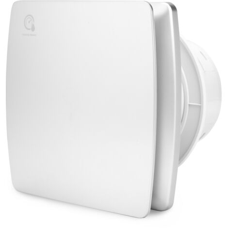 Wolketon Ventilatore da 100 mm, estrattore d'aria con valvola di non ritorno, 95 m3/h, design moderno ed estetica gradevole per bagno, cucina, ufficio, WC, silenzioso, garanzia