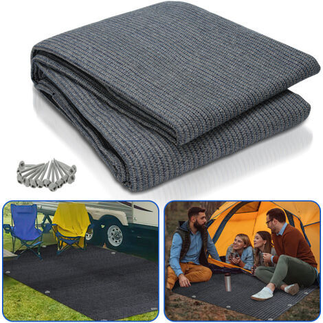 Wolketon Vorzeltteppich Zeltteppich Markisenteppich Campingausrüstung Zeltplane Wasserdichte Outdoor Campingteppich Zeltboden Picknickdecke Zeltunterlage Wohnwagen 250x500CM,Grau