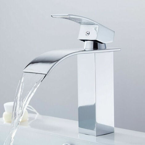 Design Waschtischarmatur Wasserhahn Wasserfall Waschbecken Armatur Mischbatterie