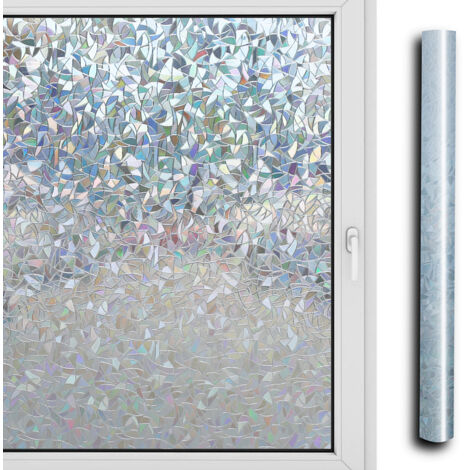 Wolketon Window Blackout Film Electrostatic Window Film Self-adhesive Window Film UV Protection Pattern-60x200CM