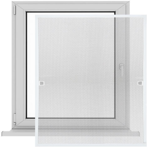 Wolketon Zanzariera in alluminio per finestre zanzariera in garza protezione UV zanzariera impermeabile telaio 80x100CM Bianco