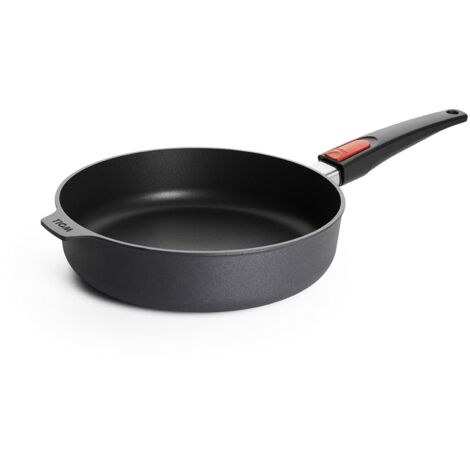 Woll Diamond Lite - Padella induttiva, diametro 26 cm, altezza 7 cm, con manico rimovibile, adatta per tutti i piani cottura, in alluminio pressofuso, rivestimento antiaderente, resistente al forno,