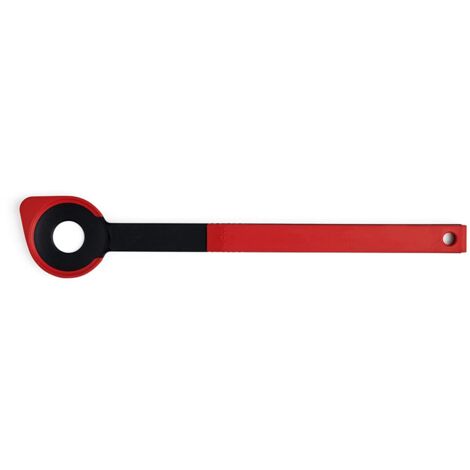 Woll KU005 Cook-It Cucchiaio Forato con Fibra di Vetro Verst ärktem Manico e Bordo in Silicone Fino a 260 °C Resistente al Calore, 6 x 32,5 cm
