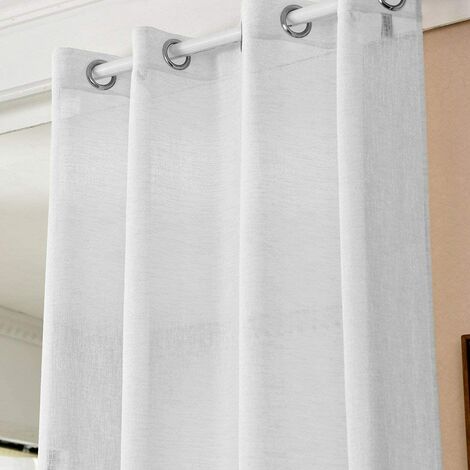 Ensemble de 2 rideaux transparents gris clair avec différentes tailles disponibles