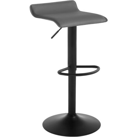 WOLTU 1 x sgabello da bar, altezza regolabile, girevole a 360 gradi, grigio