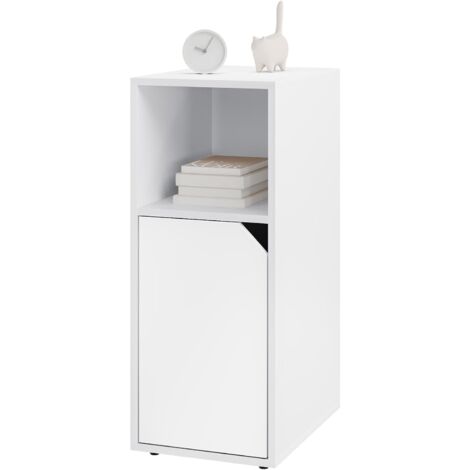 WOLTU 1x Bedside Tables Cabinet Slim Side Table Bedroom Furniture Nightstand Storage White