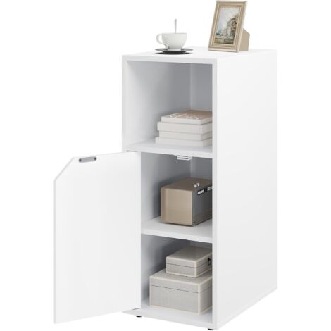 WOLTU 1x Mesita de noche con cajón 25x35x62cm Blanco