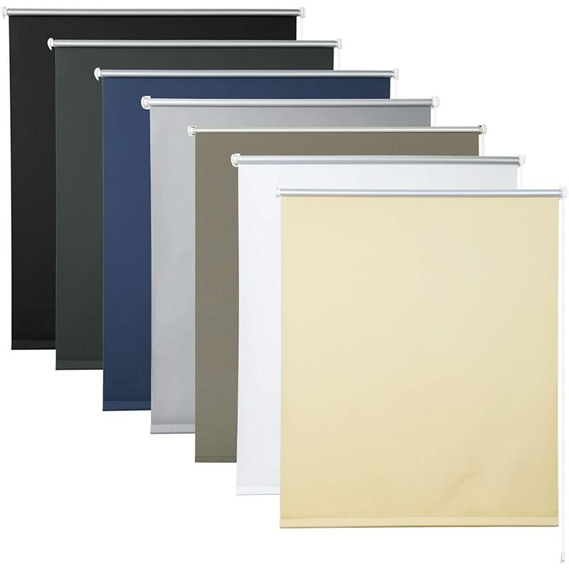 Woltu - 1x Store Enrouleur occultant, Isolant Thermique avec revêtement sans perçage, 60x160cm Beige, TR5700be03