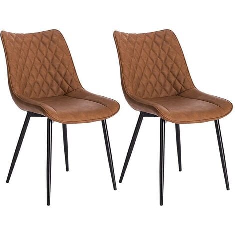 WOLTU 2pcs dining chairs Kitchen Counter chairs Lounge Leisure Living Room Light Brown