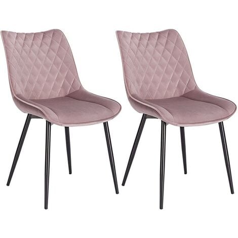 WOLTU 2pcs dining chairs Kitchen Counter chairs Lounge Leisure Living Room Pink