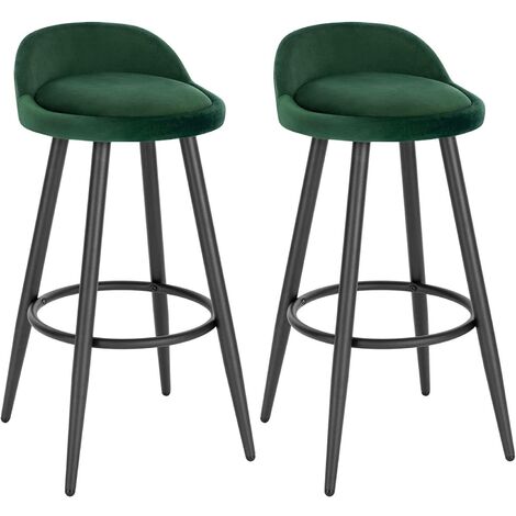 WOLTU 2x Tall Bar stools. Bar chairs with Backrest. Kitchen stools. Breakfast stools