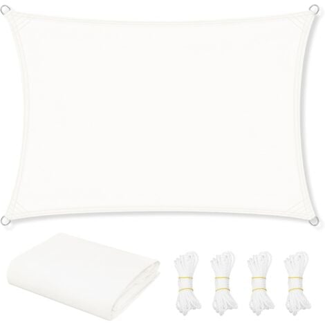 WOLTU 3x5m Telo impermeabile esterno Multiuso da 200 g/m² telo copritutto occhiellato Crema