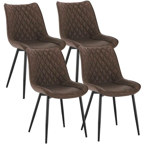 WOLTU 4 pcs dining chairs Kitchen Counter chairs Lounge Leisure Living Room Brown