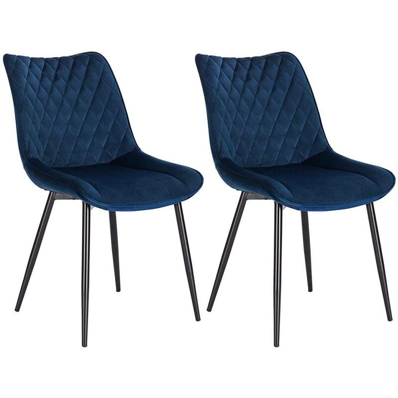 Woltu - 2pcs dining chairs Kitchen Counter chairs Lounge Leisure Living Room Blue